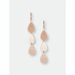 Rivka Friedman Rose Gold Triple Teardrop Earrings