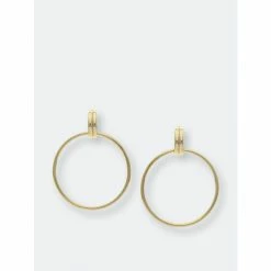 Rivka Friedman Interlocking Hoop Polished Dangle Earrings Gold