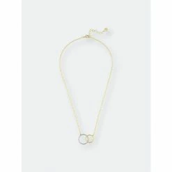 Rivka Friedman Two-Tone Interlocking Circle Necklace Necklaces Gold