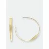 Rivka Friedman Twisted Satin Hoop - 3" Earrings Gold