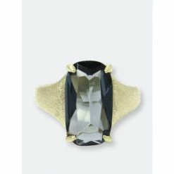 Rivka Friedman Denim Blue Cocktail Ring Rings Gold