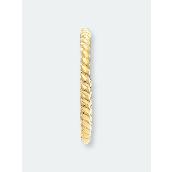 Rivka Friedman Polished Twisted Hoop Earrings Gold 2 Rivka Friedman Polished Twisted Hoop Earrings Gold - Image 2