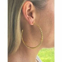 Rivka Friedman Beaded Oversize Hoop Earrings Gold 5 Rivka Friedman Beaded Oversize Hoop Earrings Gold -Rivka Friedman Shop unnamed file 252