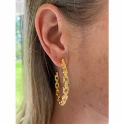 Rivka Friedman Chain + Cubic Zirconia Hoop Earrings Gold 7 Rivka Friedman Chain + Cubic Zirconia Hoop Earrings Gold -Rivka Friedman Shop unnamed file 288