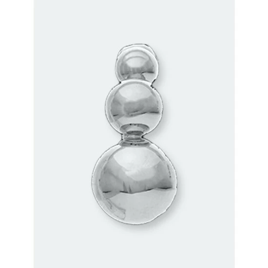 Rivka Friedman Rhodium Graduated Bead Drop Earrings Silver 2 Rivka Friedman Rhodium Graduated Bead Drop Earrings Silver - Image 2