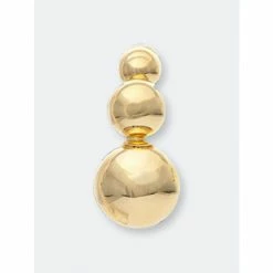 Alternative view of Rivka Friedman Graduated Bead Drop Earrings Gold