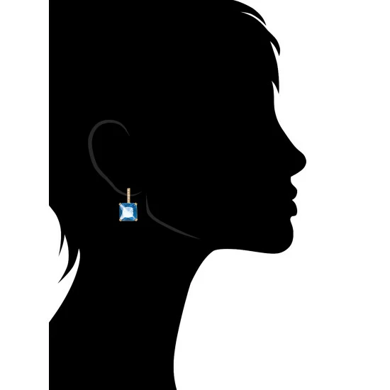 Rivka Friedman Periwinkle Crystal + Cubic Zirconia Drop Earrings Gold 2 Rivka Friedman Periwinkle Crystal + Cubic Zirconia Drop Earrings Gold - Image 2