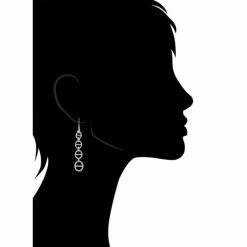 Rivka Friedman White Rhodium Polished Marine Link Dangle Earrings Silver -Rivka Friedman Shop unnamed file 362