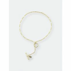 Rivka Friedman Figaro Chain Link Toggle Necklace Necklaces Gold