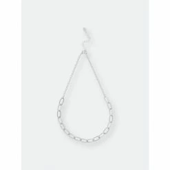 Rivka Friedman Rhodium Chain Link Necklace Necklaces Silver