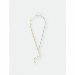 Rivka Friedman Two-Tone Paperclip Lariat Necklace Necklaces Gold