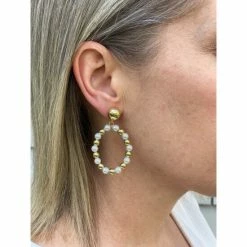 Rivka Friedman Pearl + Polished Bead Drop Earrings Gold -Rivka Friedman Shop unnamed file 397