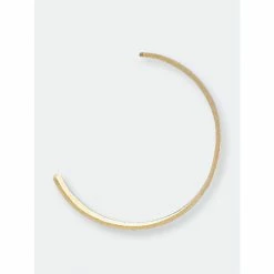 Alternative view of Rivka Friedman Satin Wide Hoop - 3" Earrings Gold