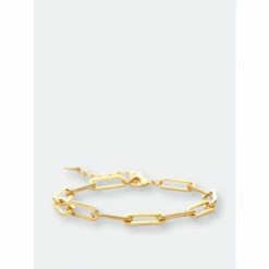 Rivka Friedman Polished Paper Clip Link Bracelet Bracelets Gold