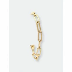 Alternative view of Rivka Friedman Polished Paper Clip Link Bracelet Bracelets Gold