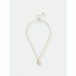 Rivka Friedman Pave CZ Disc Pendant Necklaces Gold