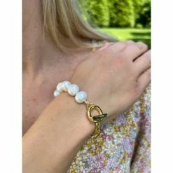 Rivka Friedman Natural Pearl + Bead Toggle Bracelet Bracelets Gold -Rivka Friedman Shop unnamed file 440