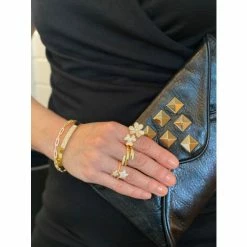 Rivka Friedman Cubic Zirconia Encrusted Floral Ring Rings Gold -Rivka Friedman Shop unnamed file 462