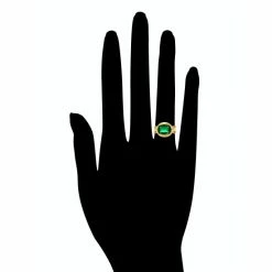 Rivka Friedman Emerald Bezel Oval Ring Rings Gold / Emerald -Rivka Friedman Shop unnamed file 498