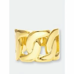 Rivka Friedman Chain Motif Polished Ring Rings Gold