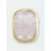 Rivka Friedman Rose Quartz Cocktail Ring + Side Accent Rings Pink