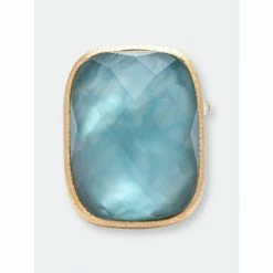 Rivka Friedman Denim Doublet Cocktail Ring + Side Accent Rings Gold