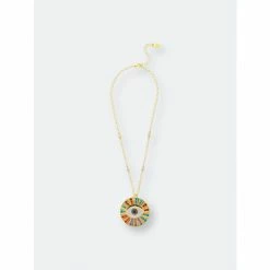Rivka Friedman Multi Crystal Evil Eye Pendant Necklaces