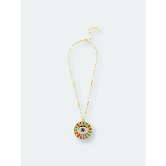 Rivka Friedman Multi Crystal Evil Eye Pendant Necklaces 1 Rivka Friedman Multi Crystal Evil Eye Pendant Necklaces