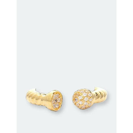 Rivka Friedman Twisted Shank Cubic Zirconia Band Ring Rings Gold 3 Rivka Friedman Twisted Shank Cubic Zirconia Band Ring Rings Gold - Image 3