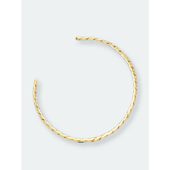 Rivka Friedman Satin Link Hoop Earrings Gold 2 Rivka Friedman Satin Link Hoop Earrings Gold - Image 2