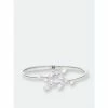 Rivka Friedman Rhodium Marquise CZ Bangle Bracelets White Rhodium / Marquise